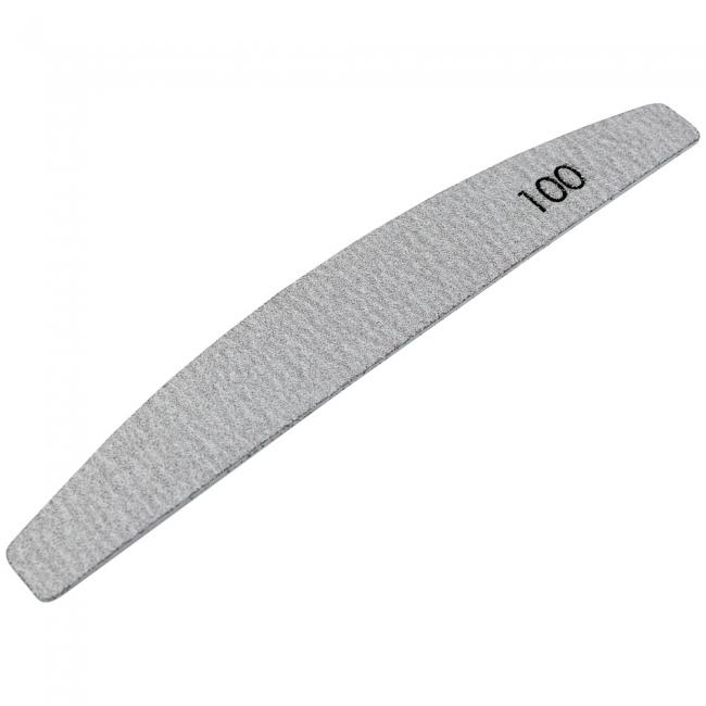 №177 Replaceable File «Crescent» 100 Grit (Color: Gray, Size 178/28 mm),25pcs/pack